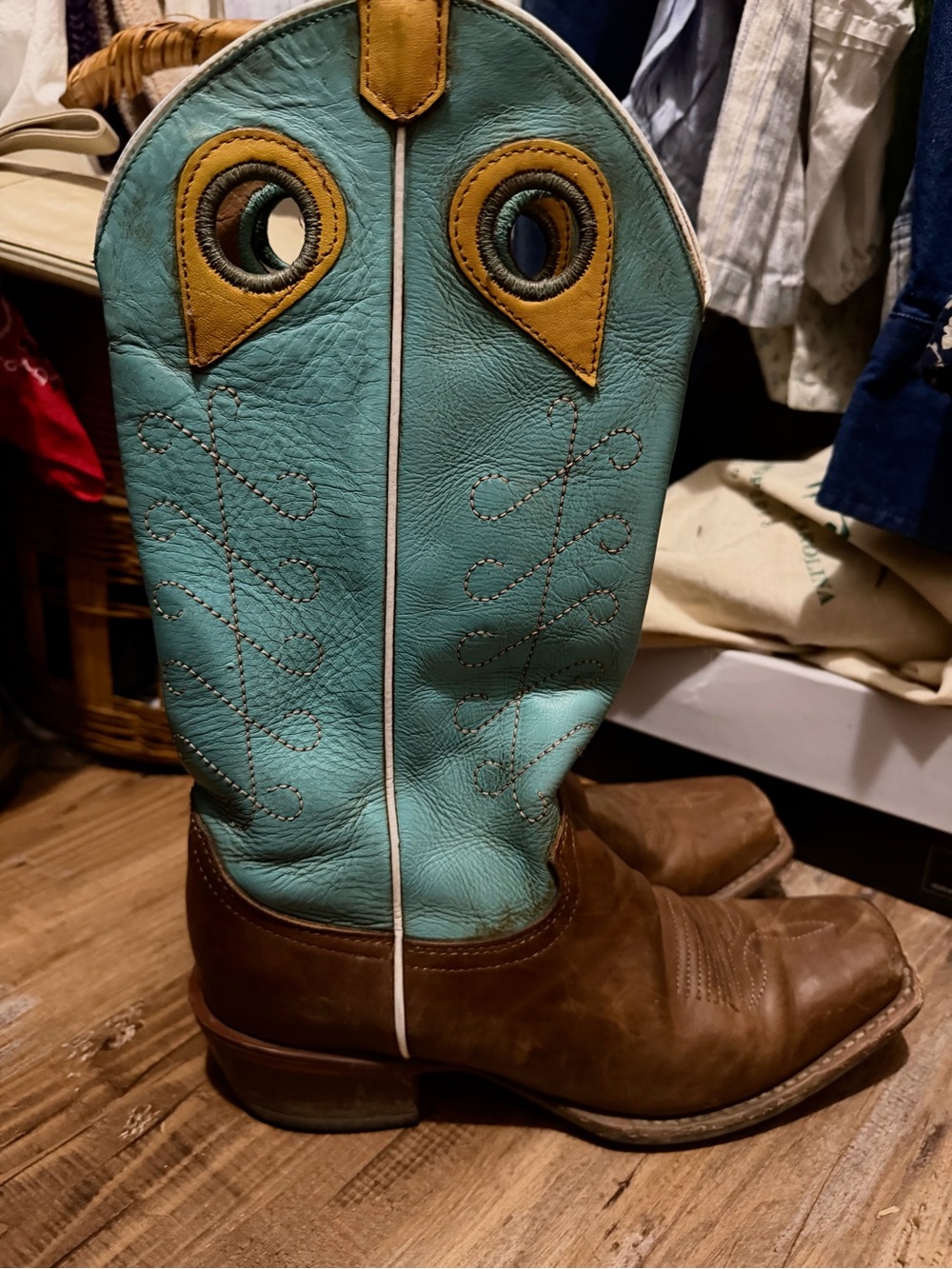 Justin Leather Cowboy Boots size 8.5